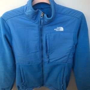 Sky blue North Face fleece zip up